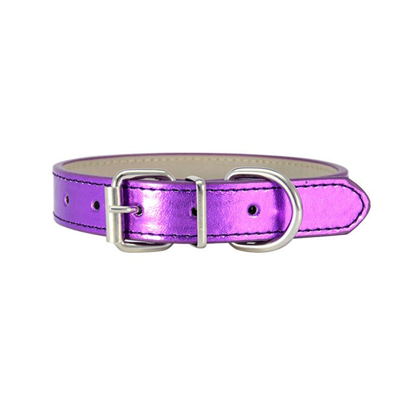 Glossy PU Leather Pet Collar