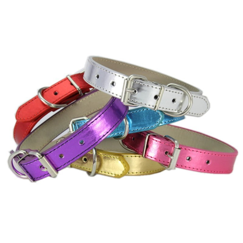 Glossy PU Leather Pet Collar